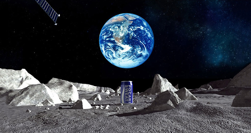 Moonvertising | Putting a can of Pocari Sweat on the moon